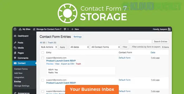 Storage for Contact Form CF7 WordPress Plugin 2.1.4