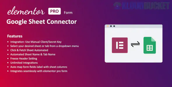 Google Sheet Connector For Elementor Forms By hulkplugins 1.0.0