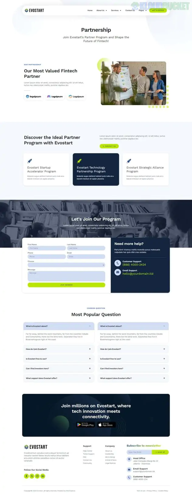 Evostart - Tech Startup Company Elementor Pro Template Kit 1.0.2