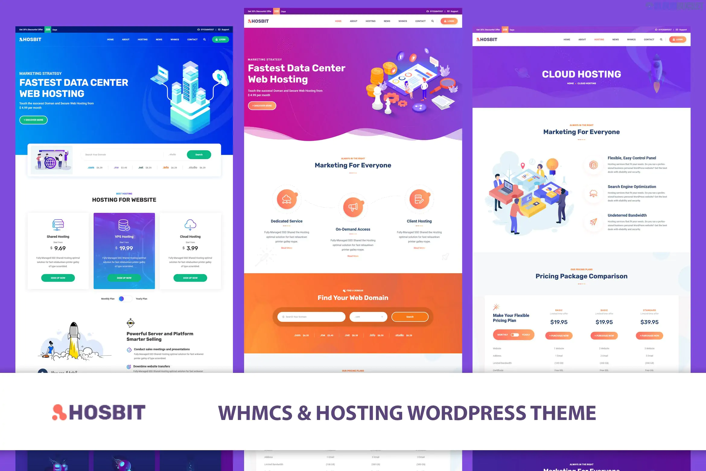 Hosbit - WHMCS & Hosting WordPress Theme 1.0