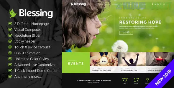 Blessing |Responsive WordPress Theme for Church Websites 1.7.9