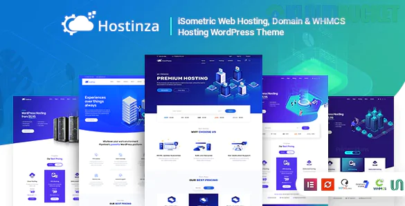 Hostinza | Isometric Domain & Whmcs Web Hosting WordPress Theme 2.9.5