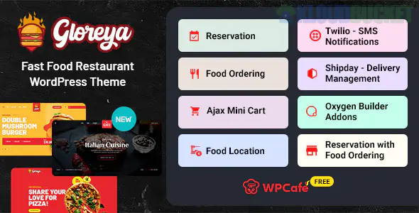 Gloreya | Food Ordering & Delivery Restaurant WordPress Theme 2.0.8