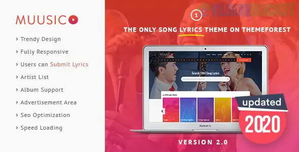 Muusico - Song Lyrics WordPress Music Theme 2.9.8.1