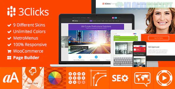 3Clicks | Responsive Multi-Purpose WordPress Theme 3.14