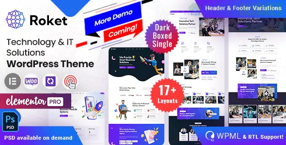 Roket - Technology & IT Solutions WordPress Theme 1.4