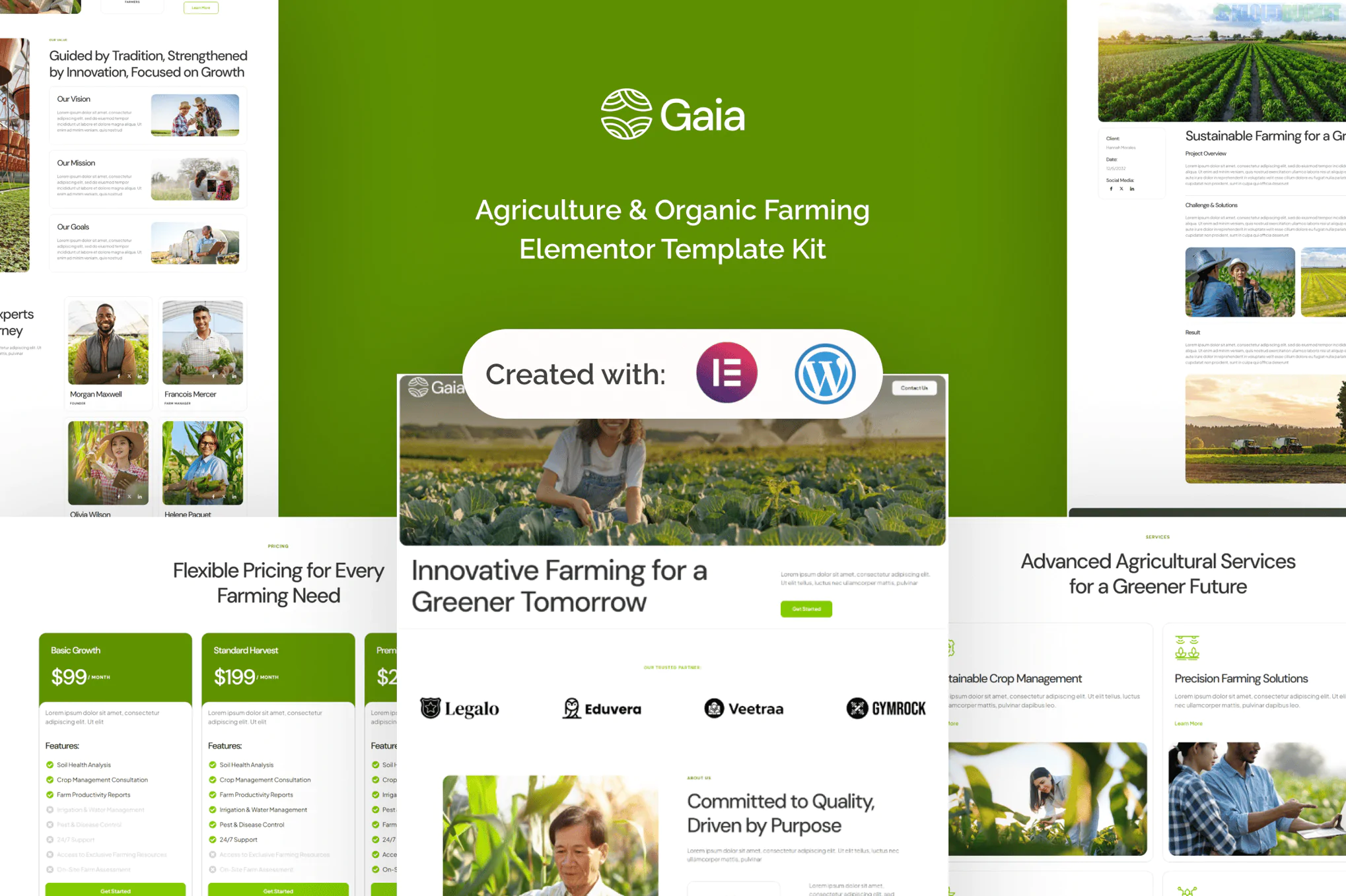 Gaia - Agriculture & Organic Farming Elementor Template Kit 1.0.2