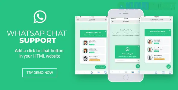 WhatsApp Chat Support - jQuery Plugin 1.1