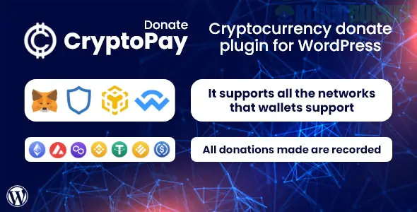 CryptoPay Donate - Cryptocurrency donate plugin for WordPress 1.3.1