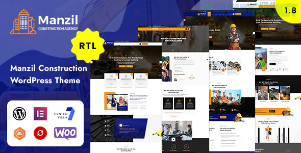 Manzil Theme | Construction and Building WordPress Theme 2.3