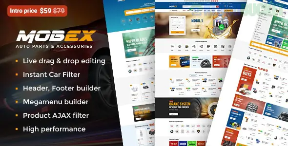Mobex - Auto Parts WordPress Theme 3.1
