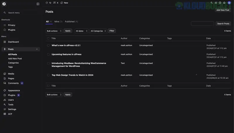 uiXpress - A Simple Yet Powerful Admin Theme for WordPress 1.0.24