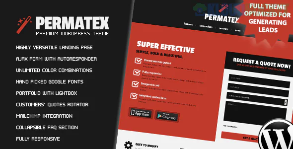 Permatex - Leads Generating WordPress Landing Page 1.57