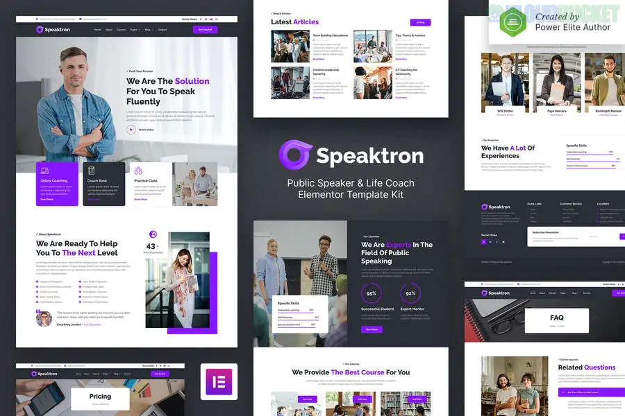 Speaktron – Public Speaker & Life Coach Elementor Template Kit