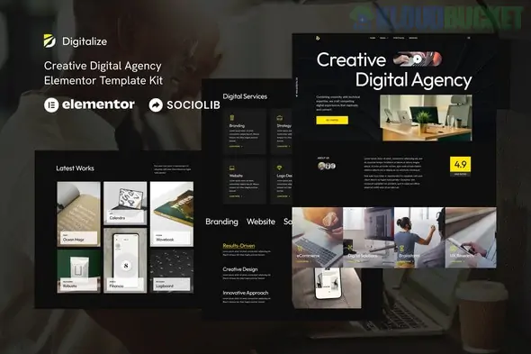 Digitalize - Creative Digital Agency & Portfolios Elementor Template Kit 1.1