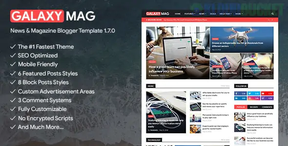 GalaxyMag - Responsive News & Magazine Blogger Template 1.7.0