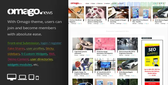 Omago News - User Profile Membership & Content Sharing Theme 3.2
