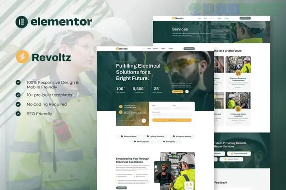 Revoltz - Electrical Installation & Maintenance Elementor Template Kit 1.1.0