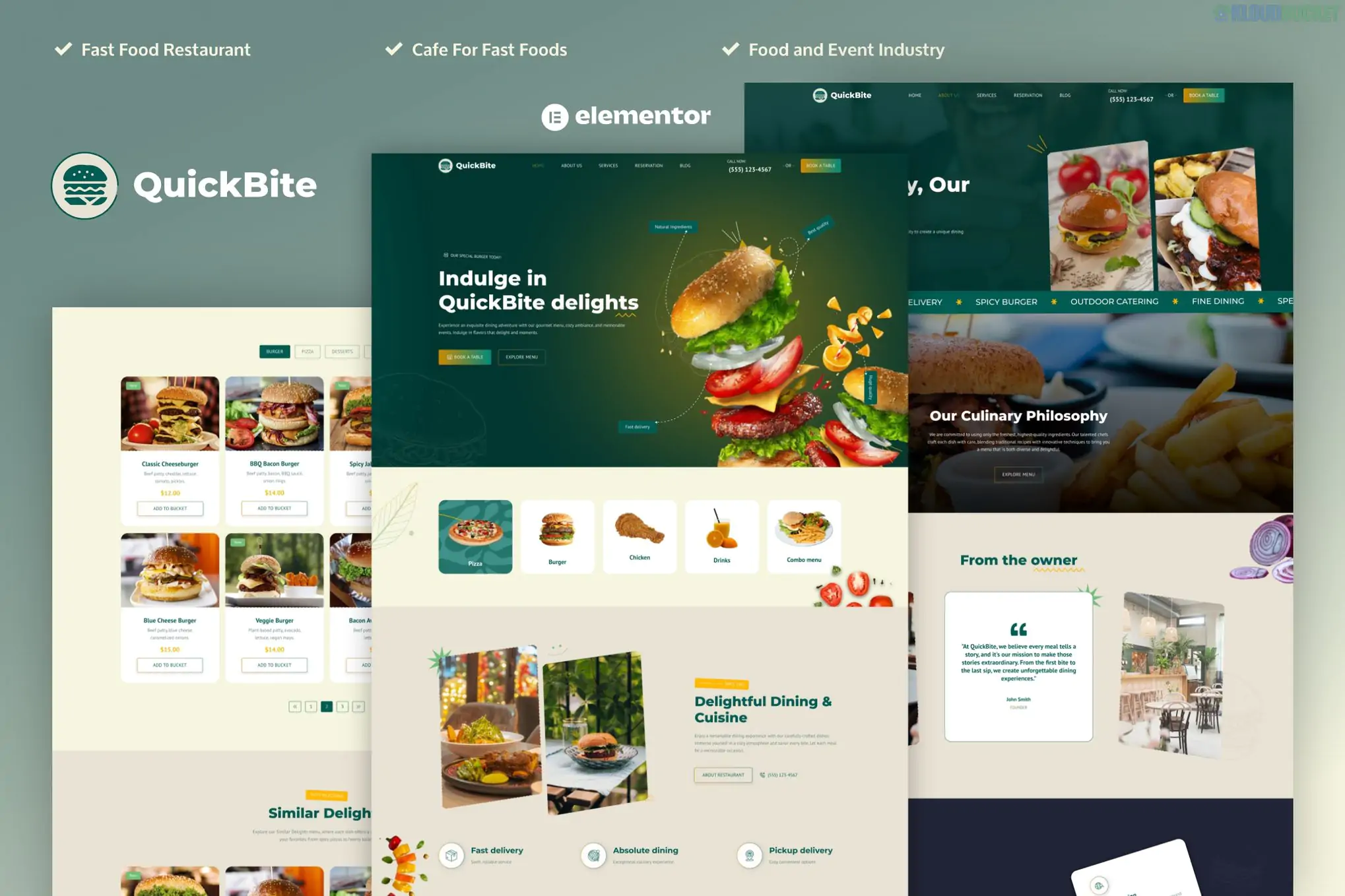 Quick Bite - Restaurant & Cafe Elementor Pro Template Kit 1.1.1