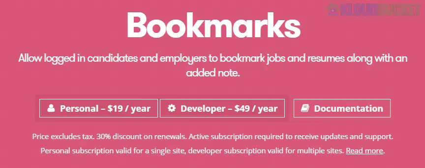 WP Job Manager Bookmarks Add-on 1.5.0