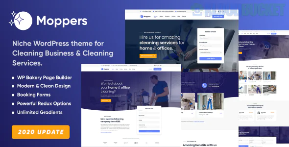 Moppers - Cleaning Company and Services WordPress Theme 3.0.1