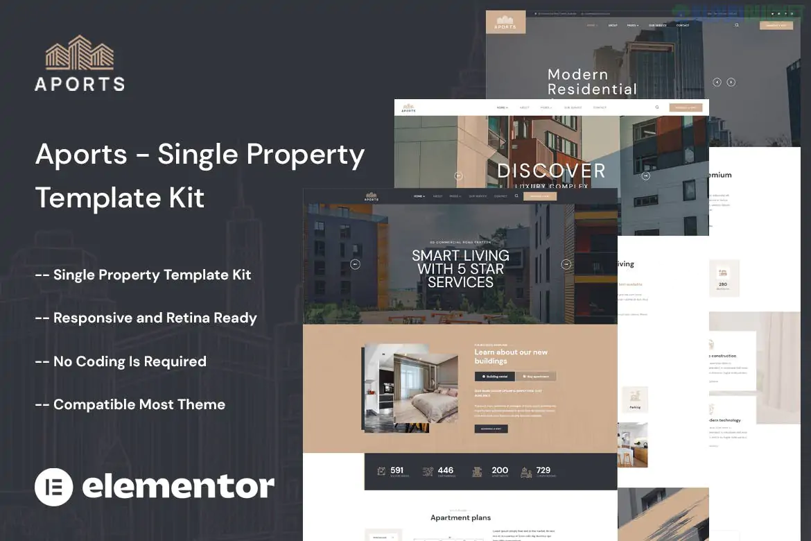 Aports - Single Property Elementor Template Kit