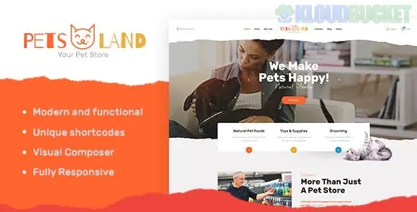 Pets Land | Domestic Animals Shop & Veterinary WordPress Theme 1.2.7