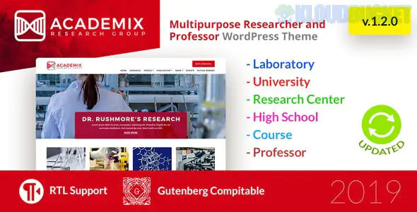 Academix - Multipurpose Education, Researcher and Professor WordPress Theme 2.0.1