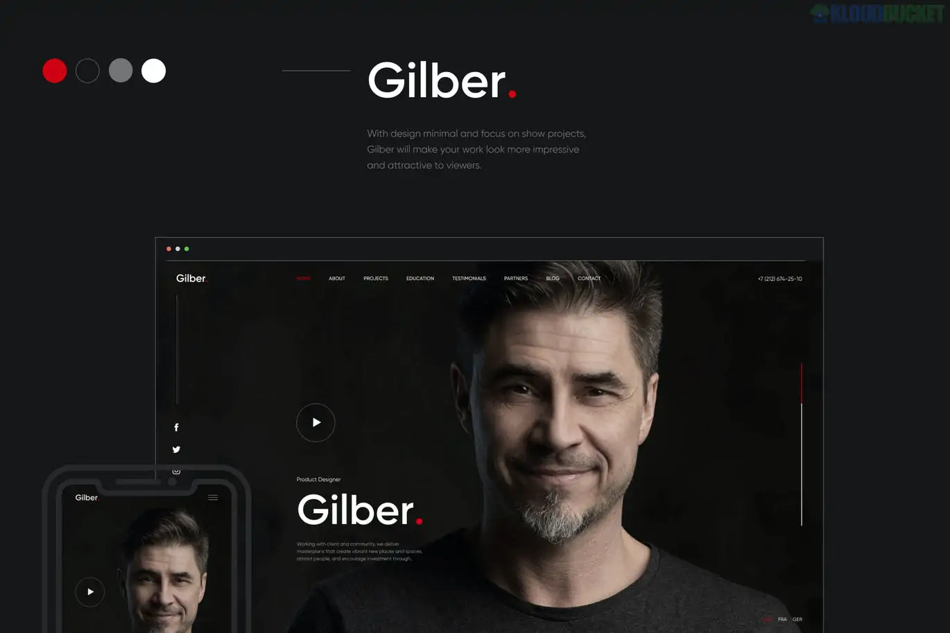Gilber - Personal CV/Resume WordPress Theme 1.1.0