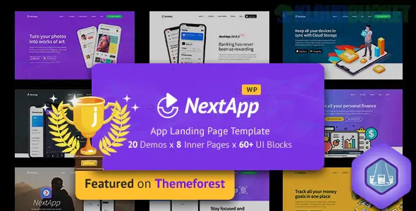 NextappApp - Landing Page WordPress Theme for Mobile Application Software 1.4.3.1