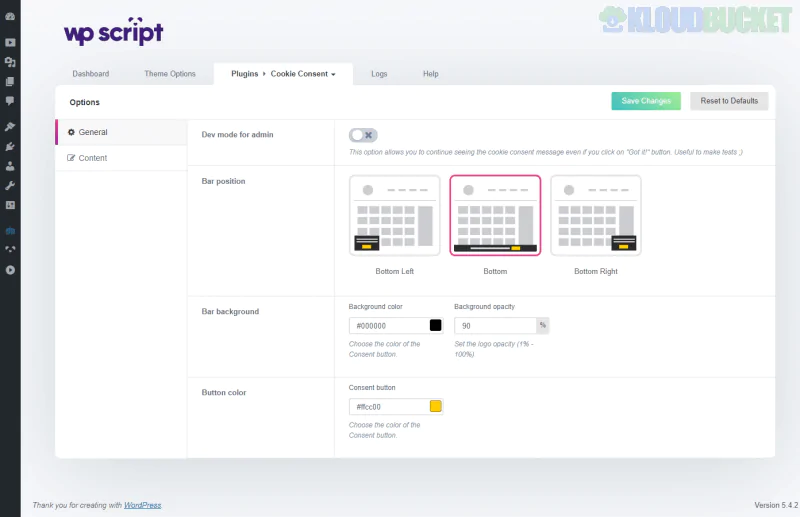 WPS Cookie Consent 1.2.0