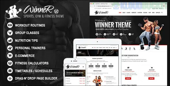 Winner - Fitness & Gym WordPress Theme 2.8.0