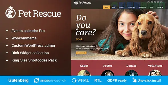 Pet Rescue - Animals and Shelter Charity WP Theme 2.2.1