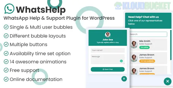WhatsApp Chat Support Pro WordPress Plugin 2.0.13