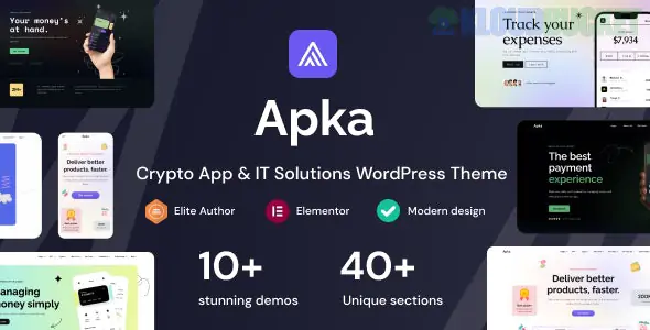 Apka - Crypto App & IT Solutions WordPress Theme 1.13