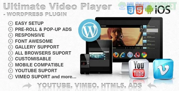 Ultimate Player with YouTube, Vimeo, Ads WP Plugin 7.0.9
