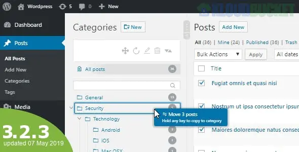 WordPress Real Category Management - Custom category term order / Tree view 4.2