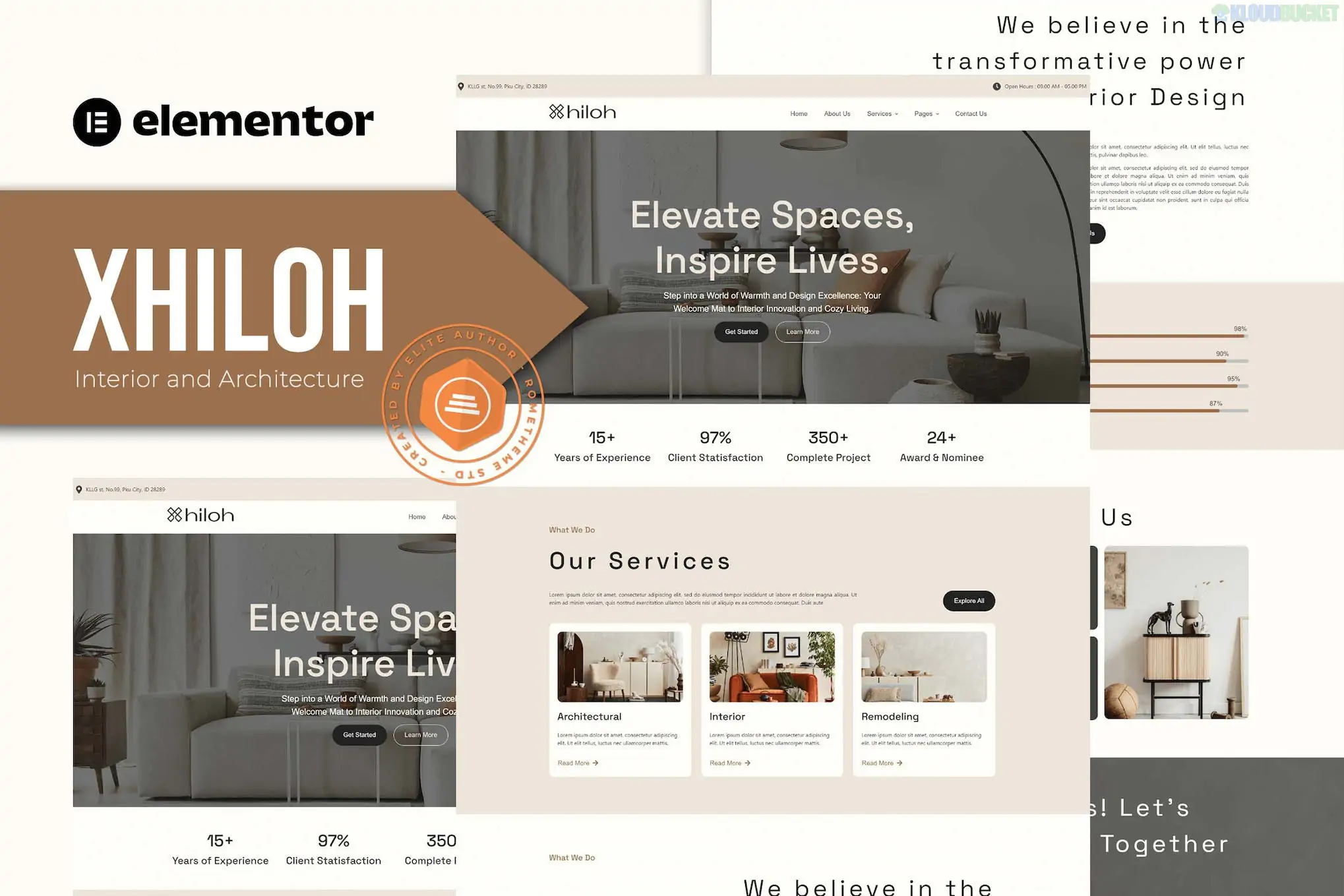 Xhiloh - Interiors & Architecture Elementor Template Kit 1.1.1