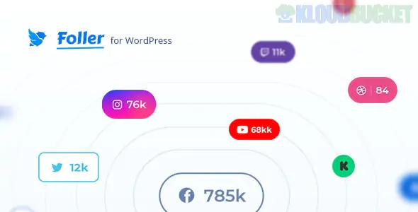 Foller - Social followers bar for WordPress 1.2.5