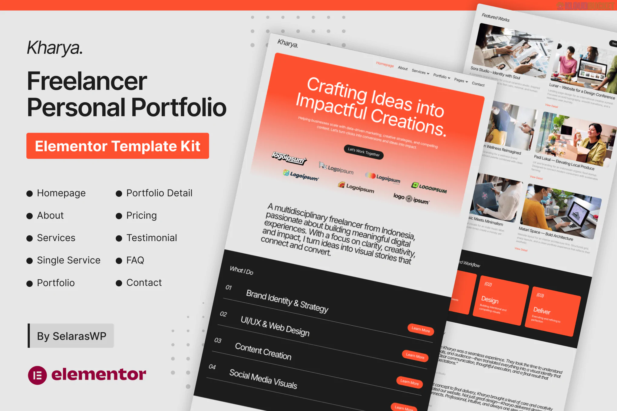 Kharya - Personal CV Freelancer Elementor Template Kit 1.1.6