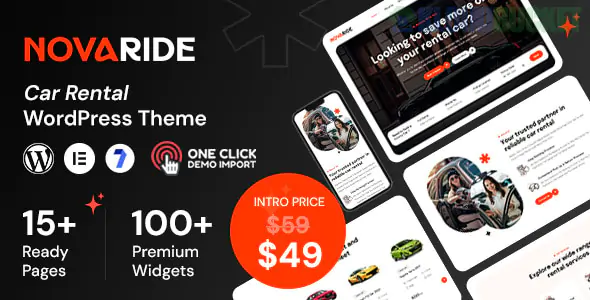 Novaride - Car Rental WordPress Theme 1.0.3