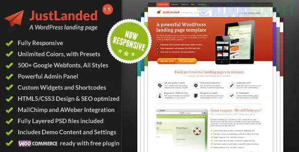 JustLanded - WordPress Landing Page 1.7.0