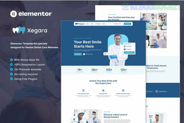 Xegara - Dentist Dental Care Elementor Template Kit 1.1.1