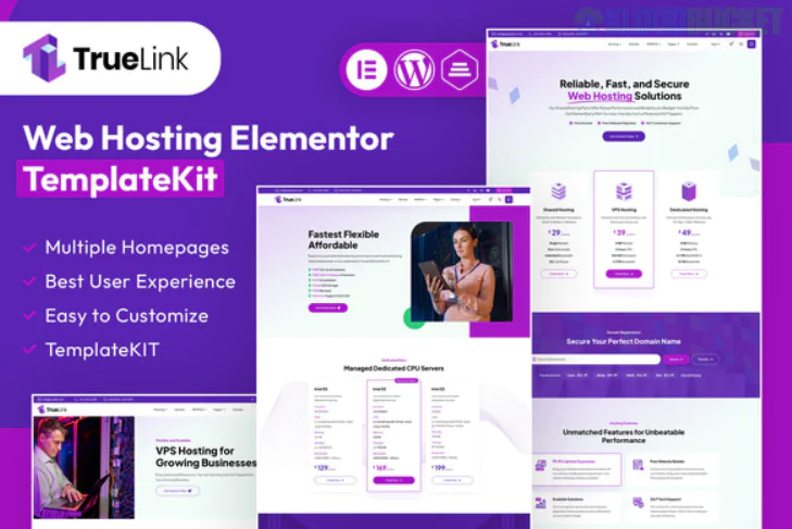 TrueLink - Web Hosting Elementor Template Kit 1.2.1