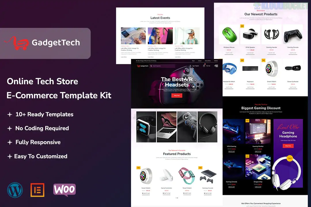 GadgetTech - Electronic Gadget WooCommerce Elementor Pro Template Kit
