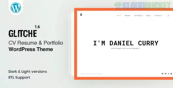 Glitche - CV WordPress Theme 3.4.3