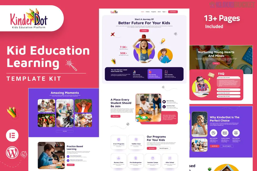Kinderdot - Kindergarten & Pre-School Elementor Template Kit 1.1.1