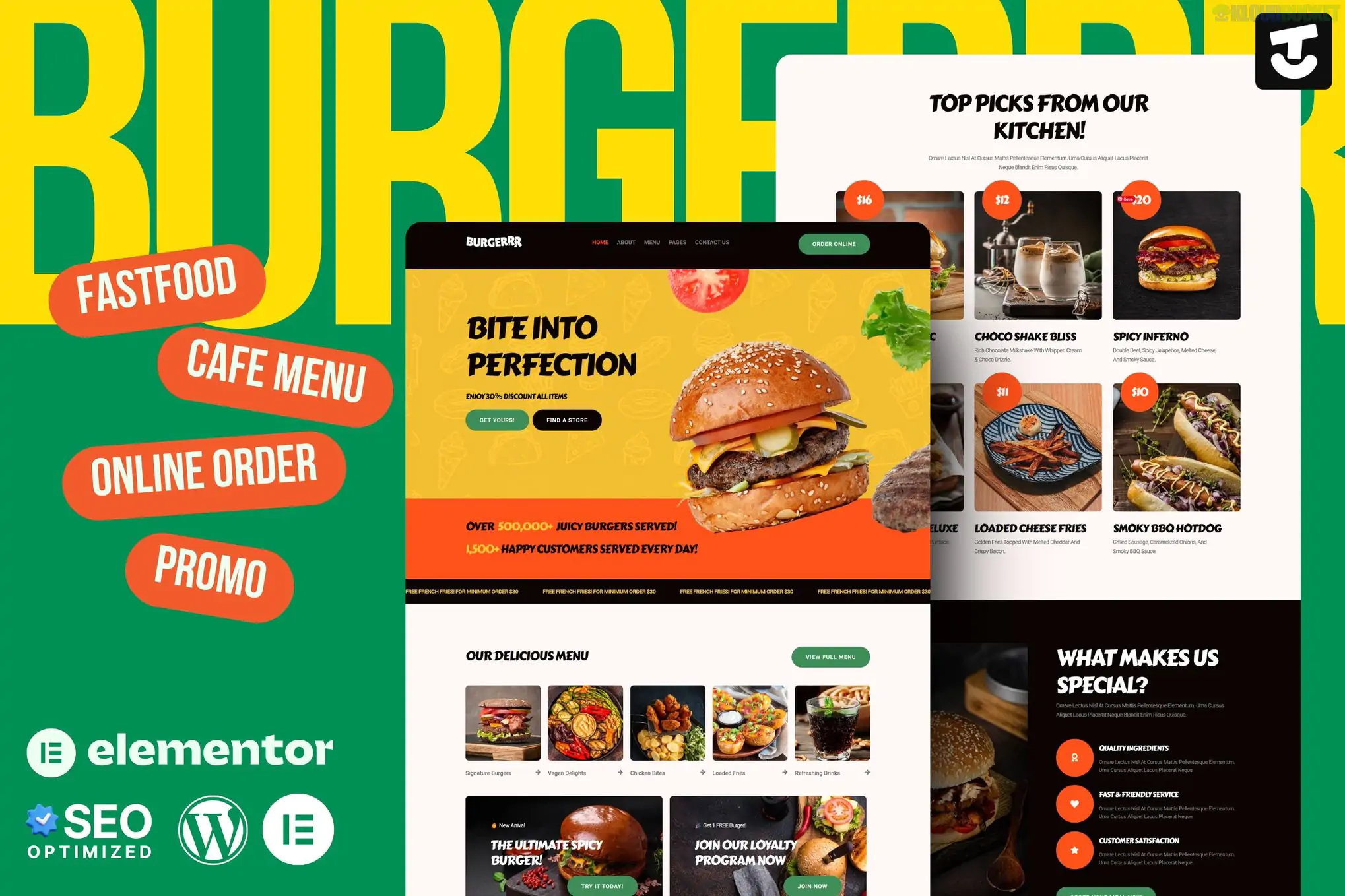 Burgerr - Fast Food Restaurant Template Kit 3.2.1