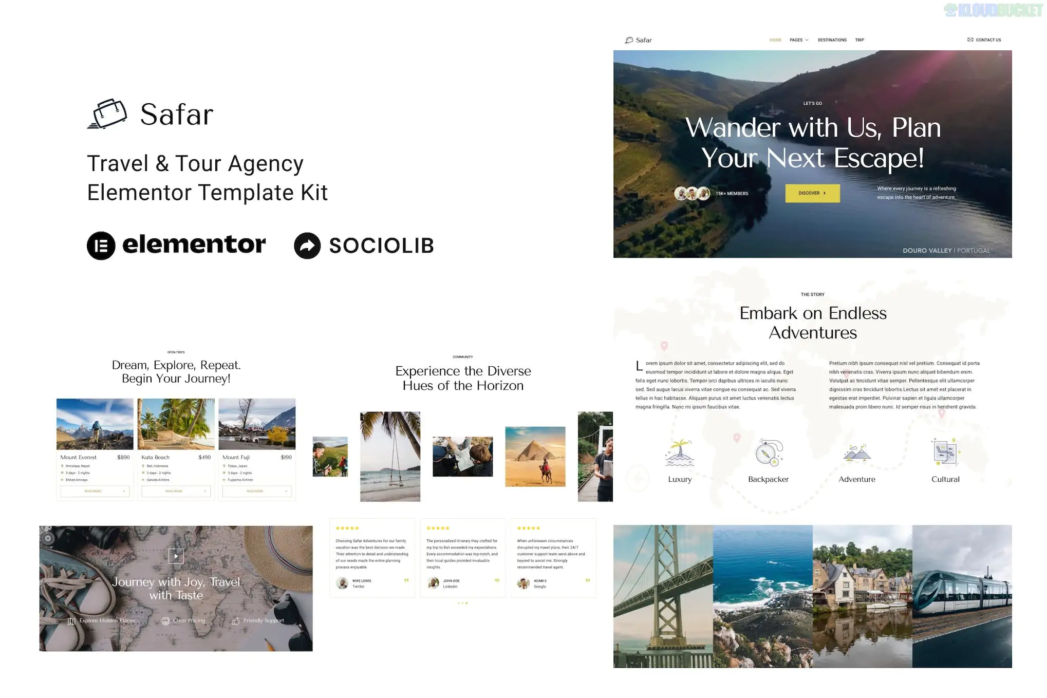 Safar - Travel & Tour Agency Elementor Template Kit