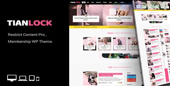 TianLock WP - Restrict Content Pro / Membership WordPress Theme 2.0